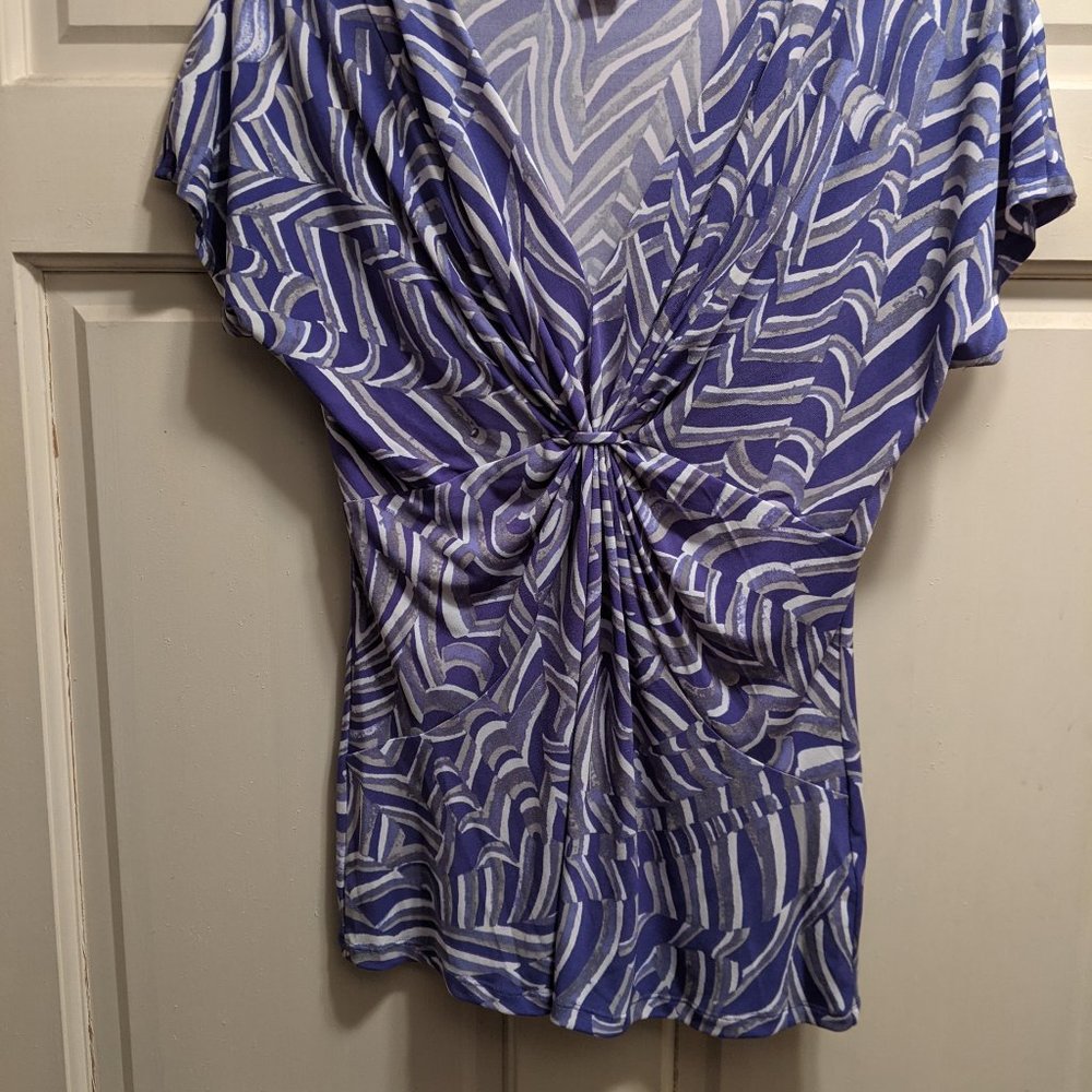 Blouse (Pretty purple, gray & white)